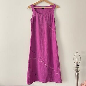 Violet linen dress